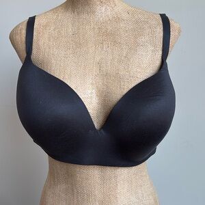 Tommy John Black Second Skin Lightly Lined Demi Bra 38DDD NEW